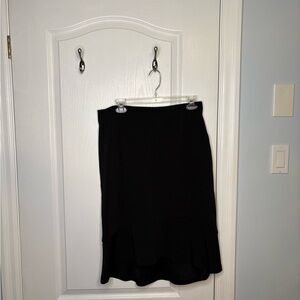 Michael Kors Elegant Black High-Low Skirt